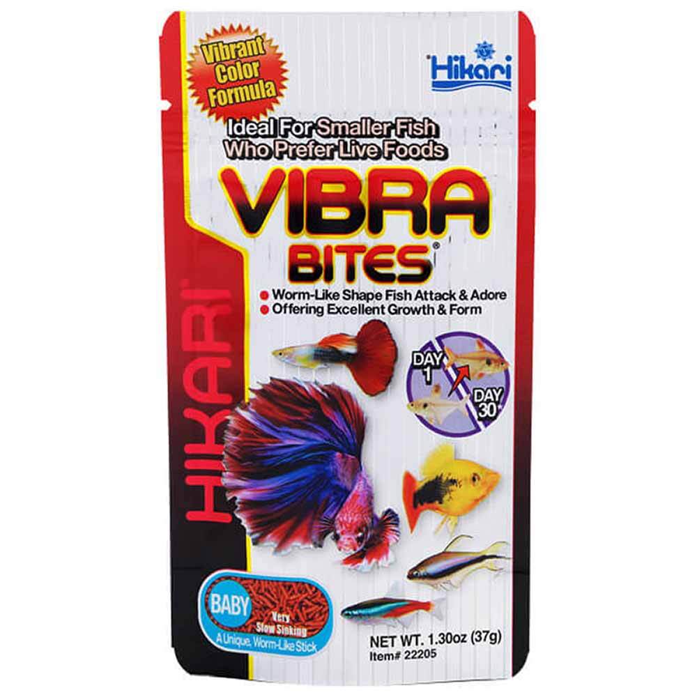 Hikari Vibra Bites BABY 37g - Small Bloodworm Shaped Food