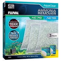 Fluval AquaClear Ammonia Remover Insert 3 x 346g for AC 70/300 & AC 110/500 Filters #19635