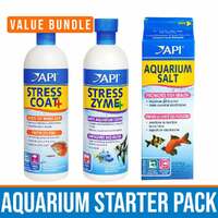API Aquarium Starter Pack (Stress Coat / Stress Zyme / Aquarium Salt)