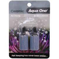 Aqua One Airstone Ceramic Cyclinder 2.5cm - 2 Pack #10157