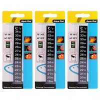 Aqua One External Digital Sticker Thermometer - 3 Pack #10307