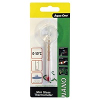 Aqua One Mini Aquarium Glass Thermometer - Nano 9cm #10310