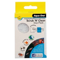 Aqua One Scrub N Clean Algae Pad - Duo Twin Pack