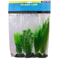 Aqua One Plastic Plant (4 Pack) #24234