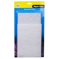 Aqua One White Wool Pad 3w - 2 Pack - AquaStyle 620/620T#25003W