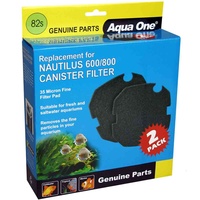 Aqua One Black Sponge Pad 82s (2 Pack) #25082S - Nautilus 600/800 