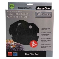 Aqua One Black Sponge Pad 404s 35ppi - 2 Pack - Aquis 1050/1250 #25404s