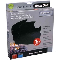 Aqua One Black Sponge Pad 406s 35ppi - 2 Pack - 2700UV & 2250/2450 #25406s