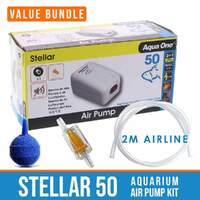 Aqua One Stellar 50 Aquarium Air Pump Kit