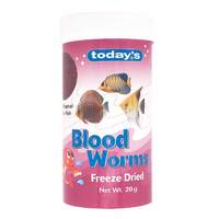 Today's Bloodworms 20g - Freeze Dried Blood Worms