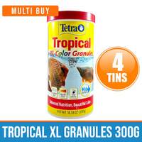 4 x Tetra Tropical XL Color Granules 300g - Tetra Colour Bits - Bulk Buy