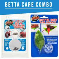 Zoo Med Floating Betta Exercise Mirror & Leaf Hammock Comb